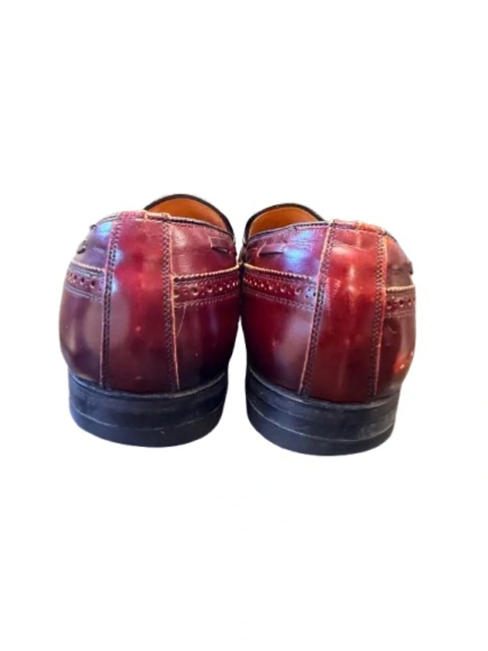 Vintage Hawthorne Classics Men’s 11 Burgundy Leather Wingtip Tassel Loafers USA